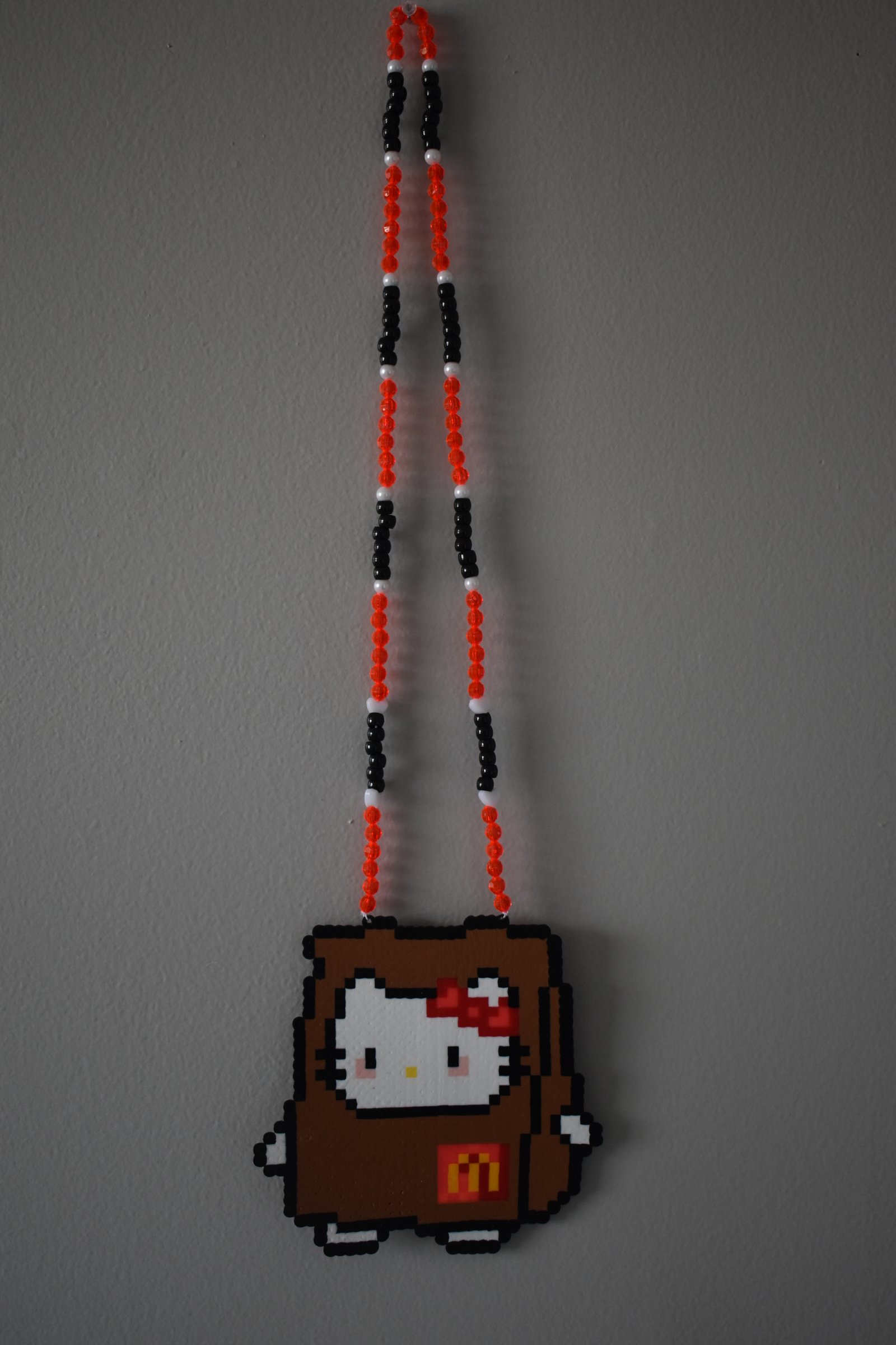 Hello Kitty Delivery Bag Perler Necklace